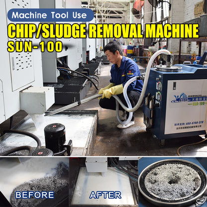 SUN-100 Chip/Sludge Removal Machine CNC Cutting Fluid Purified Cleaning Tool