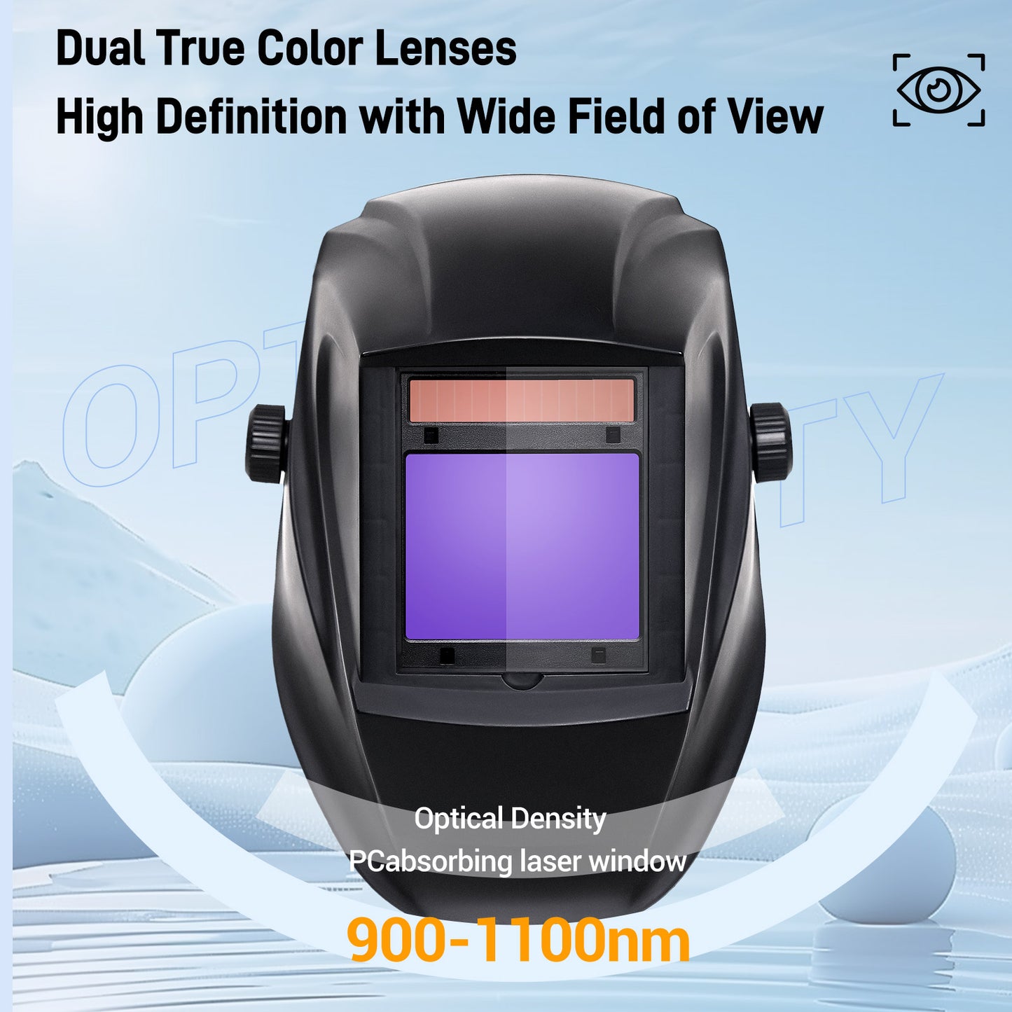 Ultimate Laser Protection Welding Helmet with Auto Darkening Dual True Color Lenses for Laser Welding and Cleaning