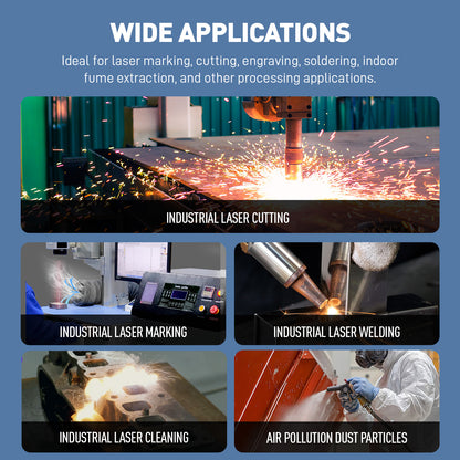 SFX 1200W Smoke Purifier for Laser Cleaning & Welding | 99.9% High-Efficiency Fume Extraction