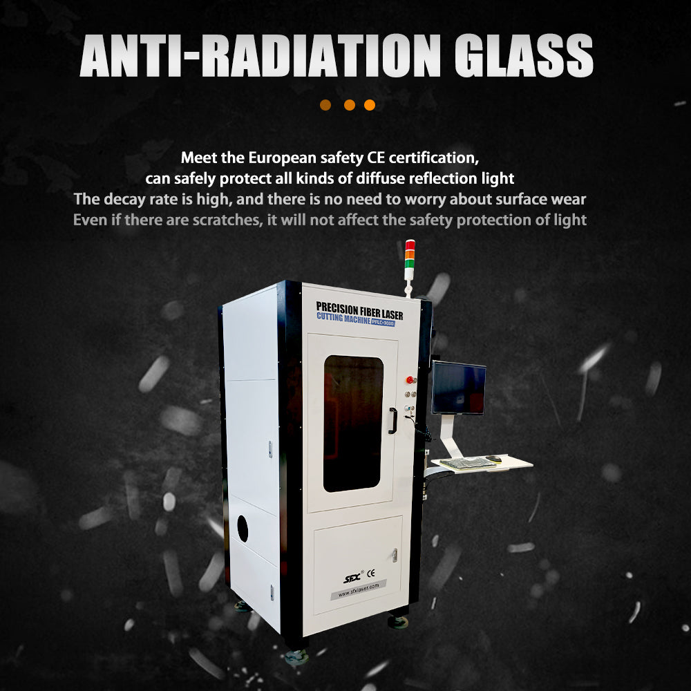 SFX 1500W/ 2000W Laser Precision Fiber Laser Cutting Machine Auto Focus Laser Cutter for Metal Steel Aluminum 300*300mm Working Area