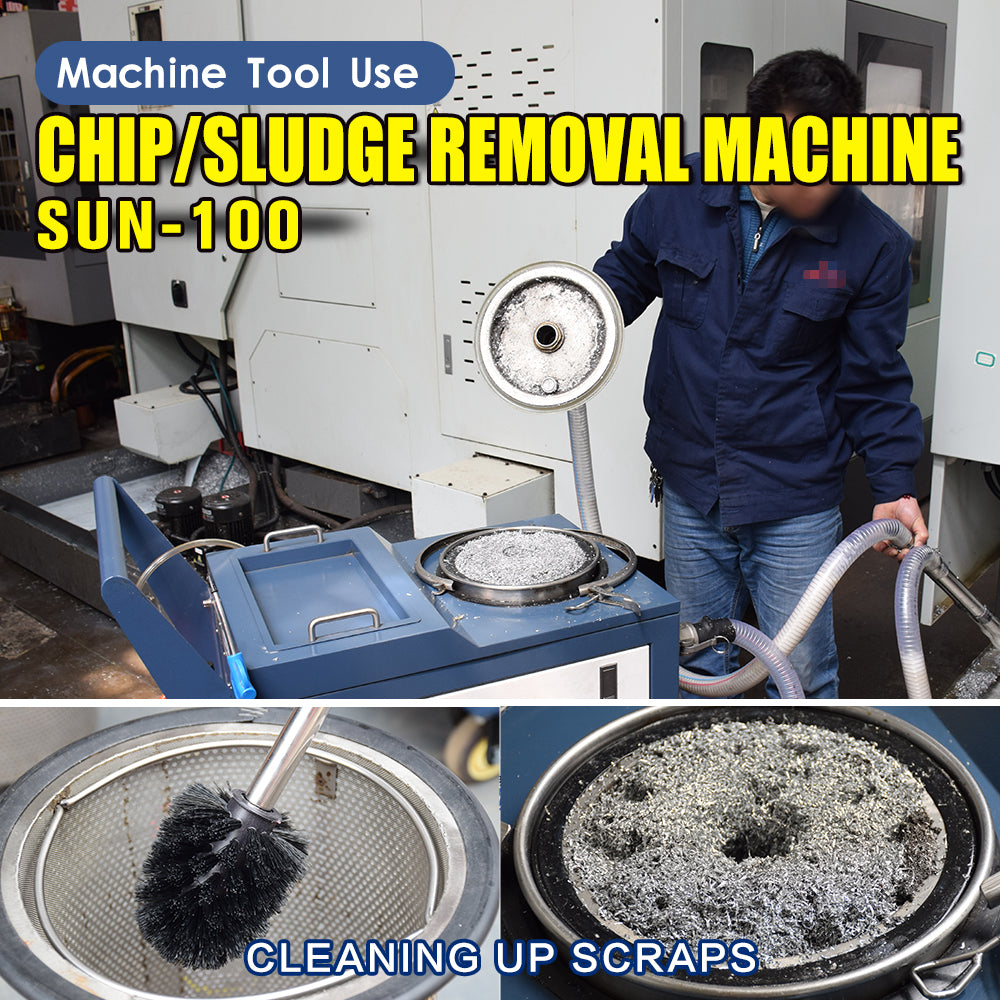 SUN-100 Chip/Sludge Removal Machine CNC Cutting Fluid Purified Cleaning Tool