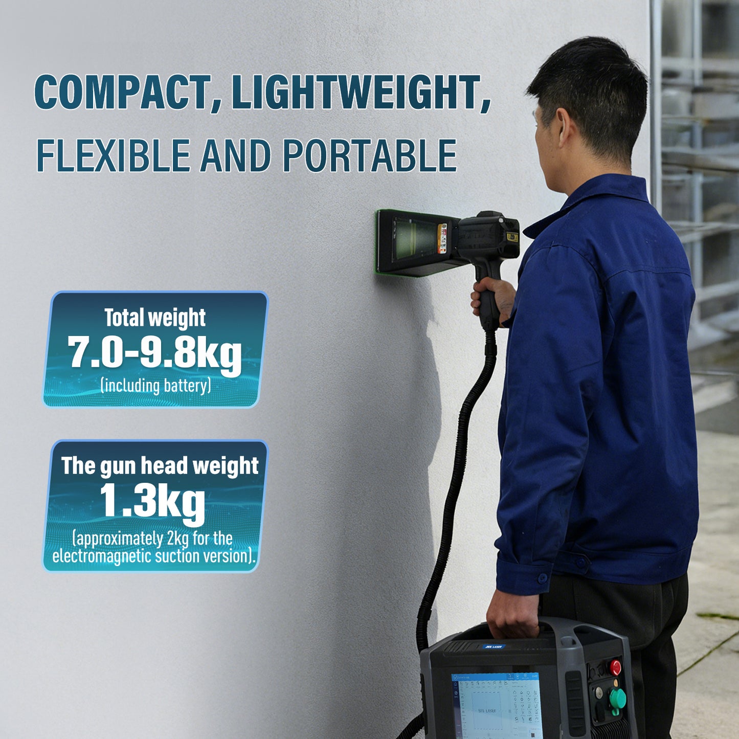 Máquina de marcado láser portátil SFX LASER de 20 W, 30 W y 50 W, serie Pro, área de marcado de 100 x 100 mm