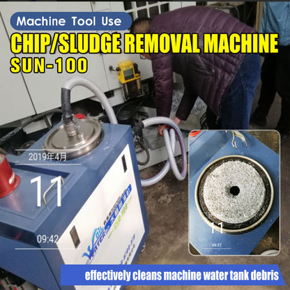 SUN-100 Chip/Sludge Removal Machine CNC Cutting Fluid Purified Cleaning Tool