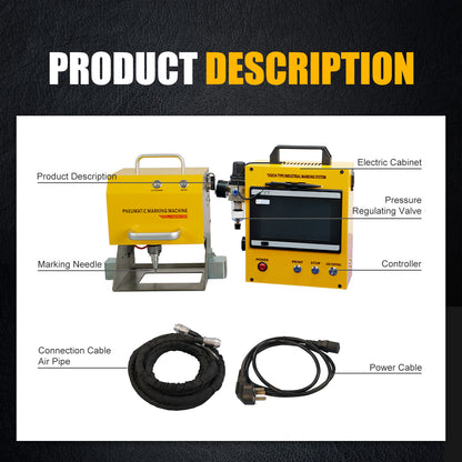 SFX Pneumatic Dot Peen Marking Machine 80*40/120*50/150*80mm Metal Dot Peen Engraving Machine