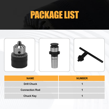 B16-GT12 Drill Chuck Adapter and Connecting Rod Holding Shank for M16R Electric Tapping Machine
