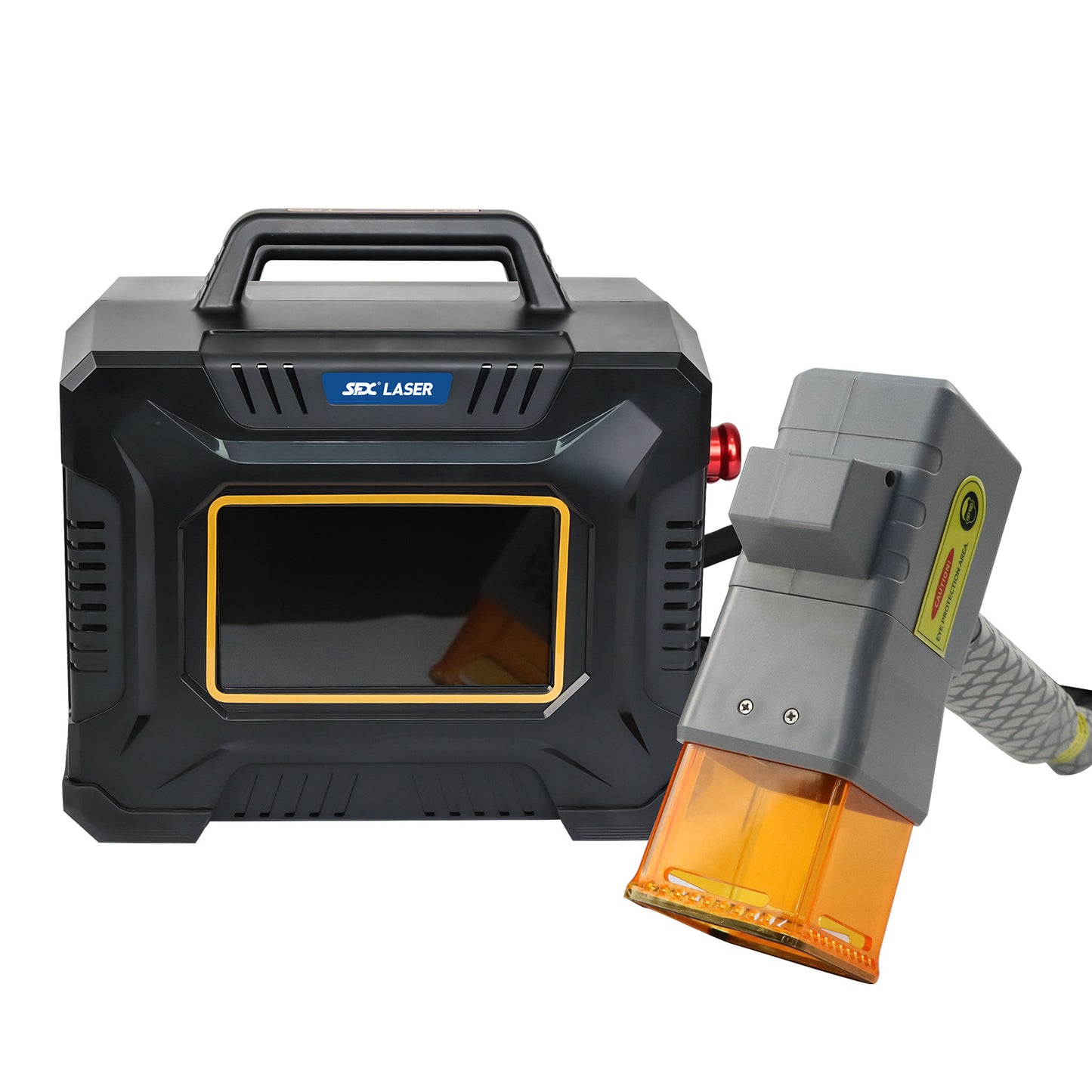 SFX 60W Portable Handheld Laser Marking Machine Metal Laser Engraver with 55*55/100*100/150*150mm Lens