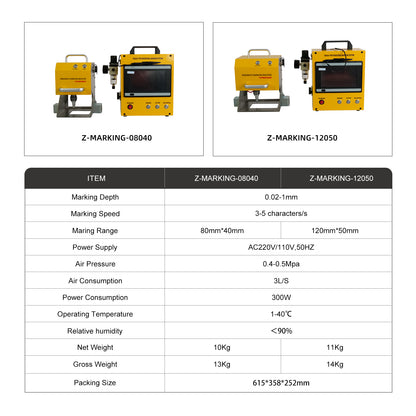 SFX Pneumatic Dot Peen Marking Machine 80*40/120*50/150*80mm Metal Dot Peen Engraving Machine