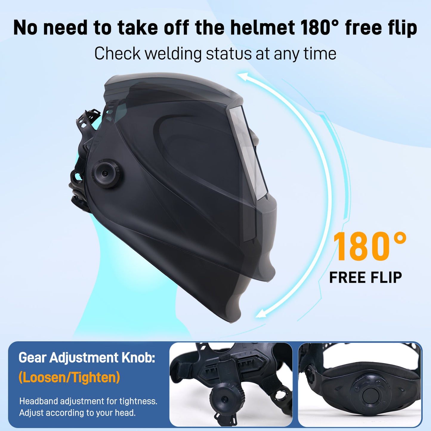 Ultimate Laser Protection Welding Helmet with Auto Darkening Dual True Color Lenses for Laser Welding and Cleaning