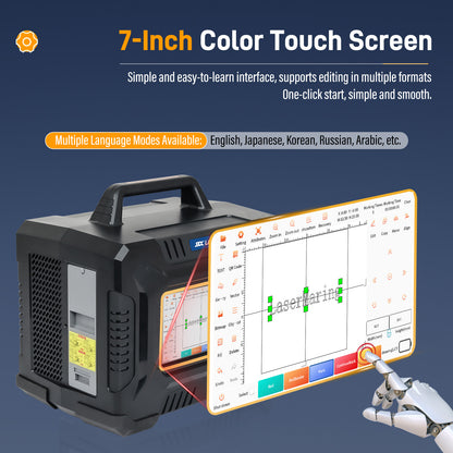 SFX 60W Portable Handheld Laser Marking Machine Metal Laser Engraver with 55*55/100*100/150*150mm Lens