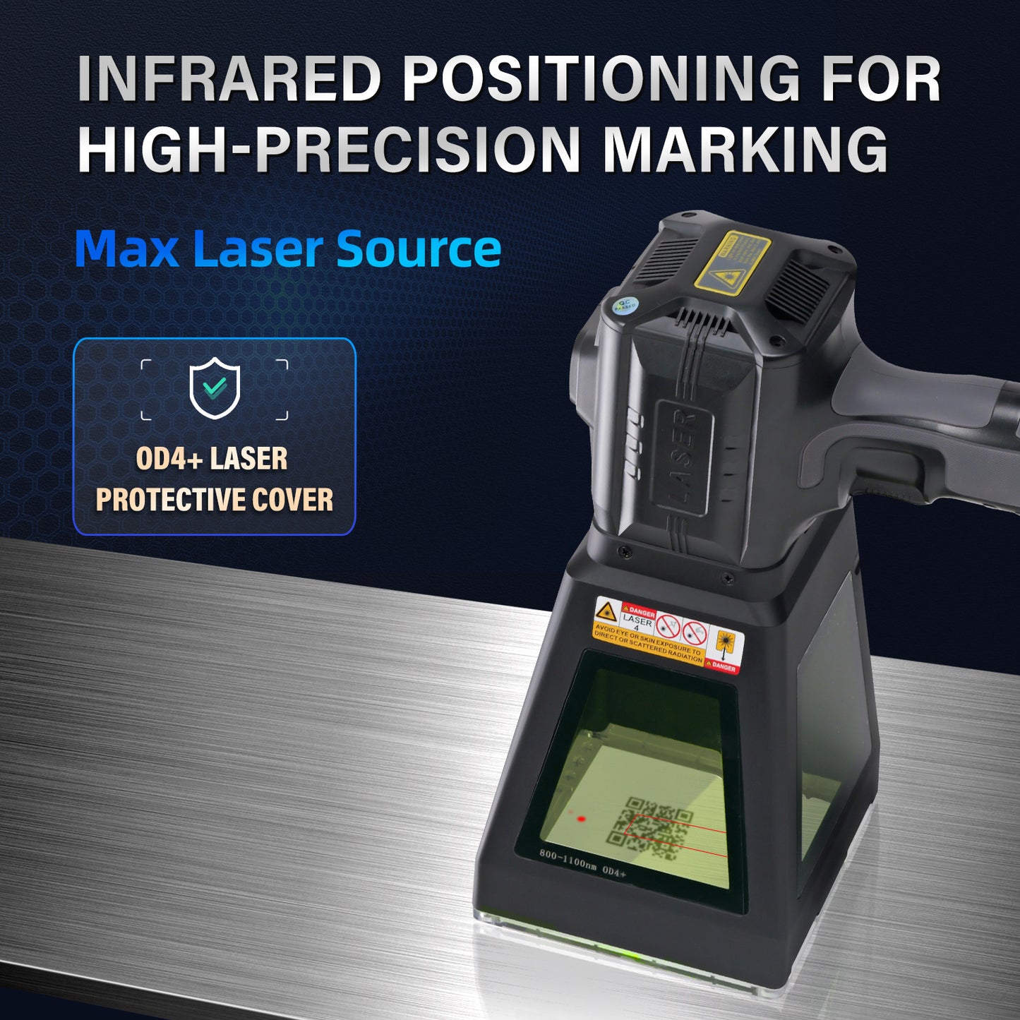 Máquina de marcado láser portátil SFX LASER de 20 W, 30 W y 50 W, serie Pro, área de marcado de 100 x 100 mm