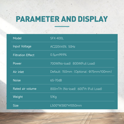 Purificador de humo SFX, extractor de humos de alta eficiencia para máquinas de limpieza, soldadura y marcado láser.
