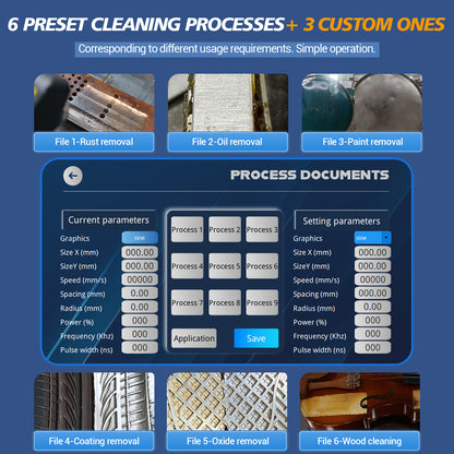 Máquina de limpieza láser pulsada refrigerada por aire SFX APC de 300 W/500 W, decapadora láser para madera, herramienta para eliminar pintura, óxido y recubrimiento.