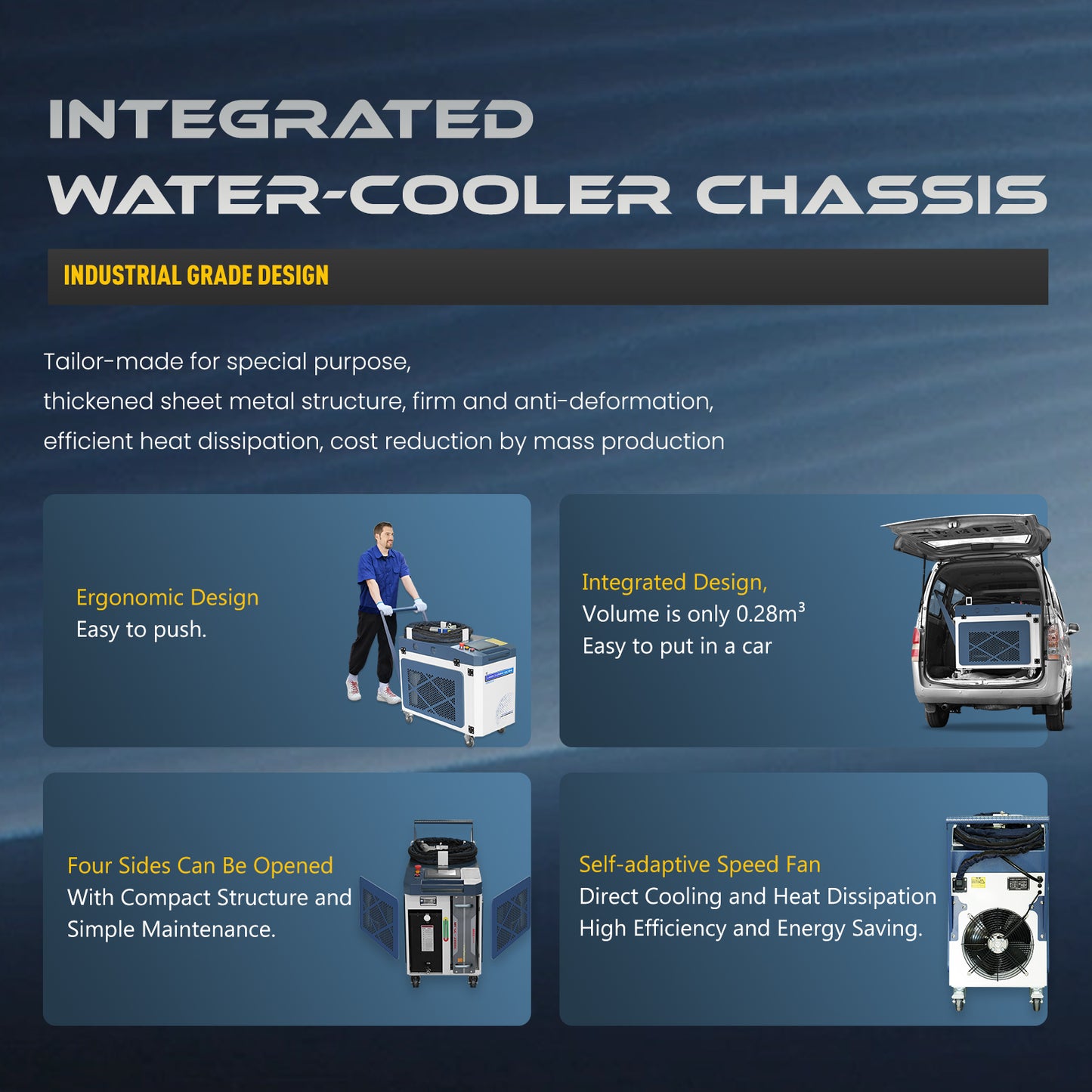 90% New SFX Laser Integrated Laser Cleaning Machine BLC-2000 Laser Rust Removal with Anti-Freeze Technology