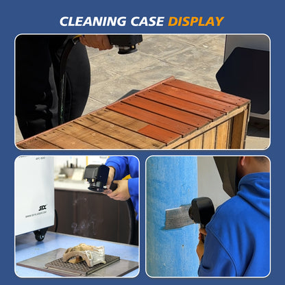 US Stock 95% New SFX APC 300W Air-Cooled Pulsed Laser Cleaning Machine Laser Wood Stripping machine Paint Rust Plating Coating Removal