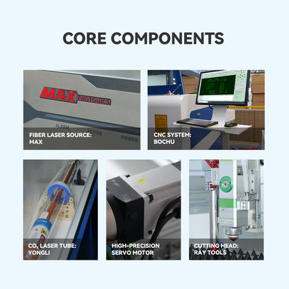 SFX Fiber & CO2 Integrated Cutting Machine SFX-1390FC 130/150/180W Laser Cutter With 1300*900mm Working Area