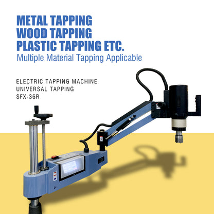 US Stock SFX-M36R M6-M36 Electric Tapping Arm Tapper Flex Arm Tapping Machine Tap Holders Included