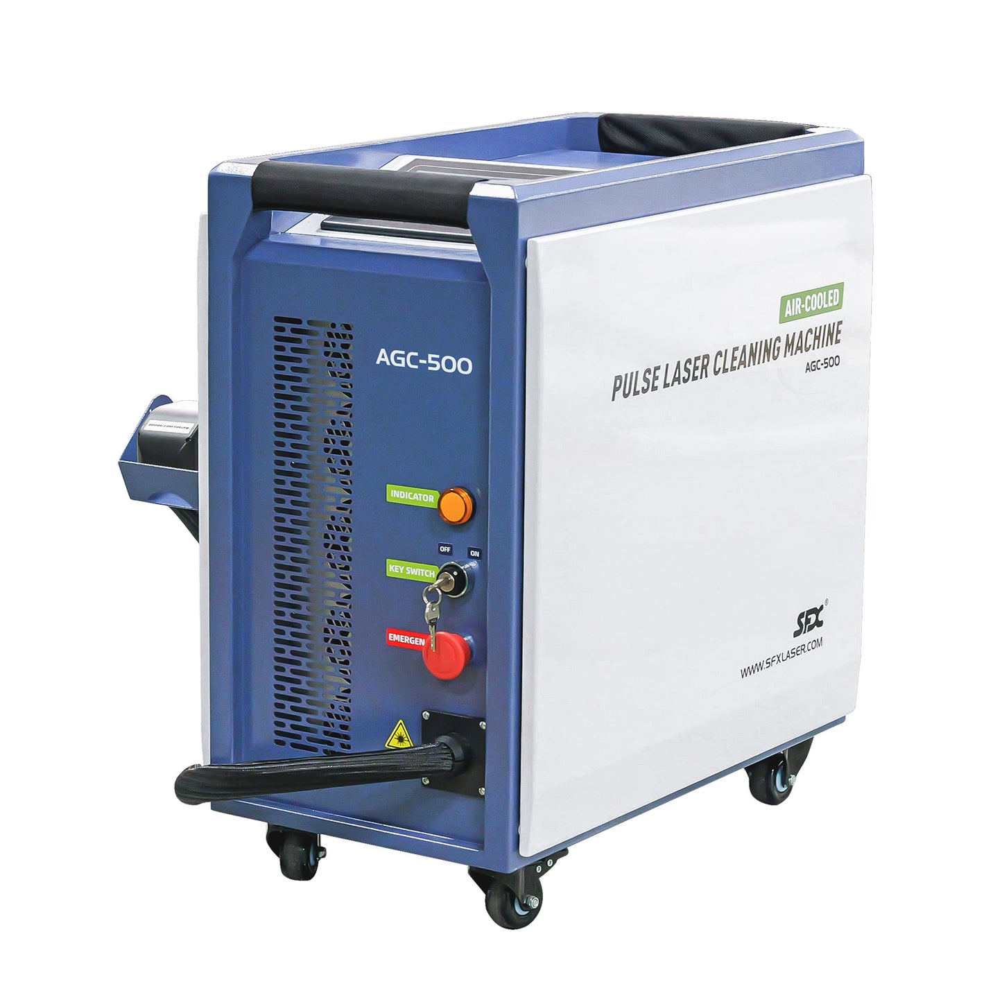 SFX Air-Cooled Pulse Laser Cleaning Machine AGC 300W 500W Laser Cleaner Rust Paint Varnish Coating Removal for Metal Wood and Stone