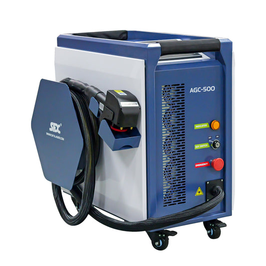 US Stock Demo Machine AGC-500 Air-Cooled Pulse Laser Cleaning Machine for Rust Paint Coating Removal