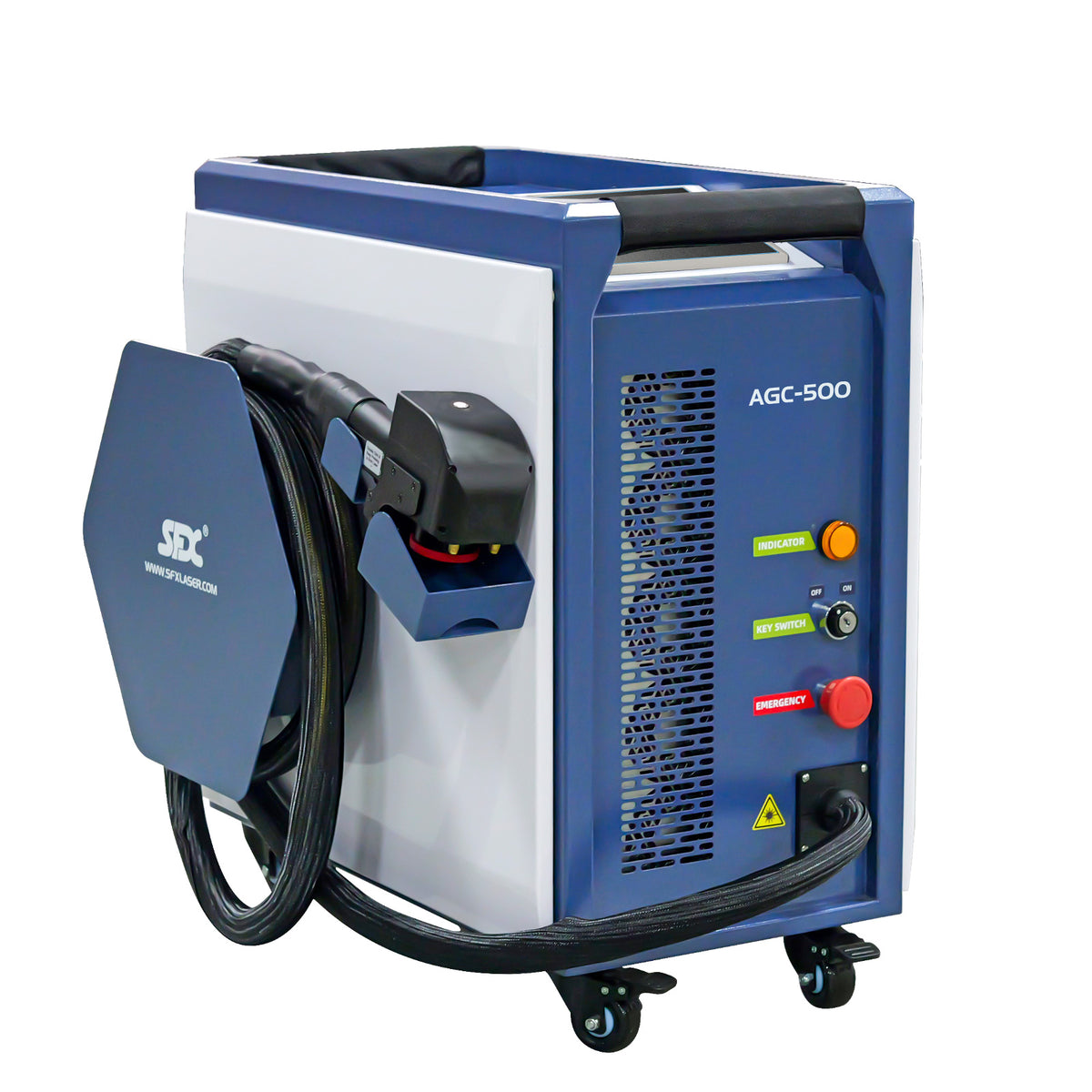 US Stock SFX Air-Cooled Pulse Laser Cleaning Machine AGC 300W 500W Laser Cleaner Rust Paint Varnish Coating Removal for Metal and Stone