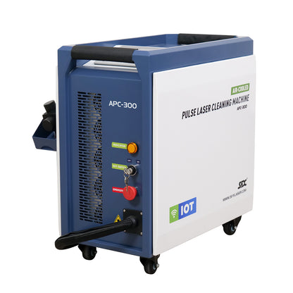 US Stock SFX APC 300W/ 500W Air-Cooled Pulsed Laser Cleaning Machine Laser Wood Stripping machine Paint Rust Plating Coating Removal Tool