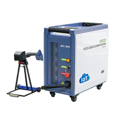 US Stock SFX APC 300W/ 500W Air-Cooled Pulsed Laser Cleaning Machine Laser Wood Stripping machine Paint Rust Plating Coating Removal Tool