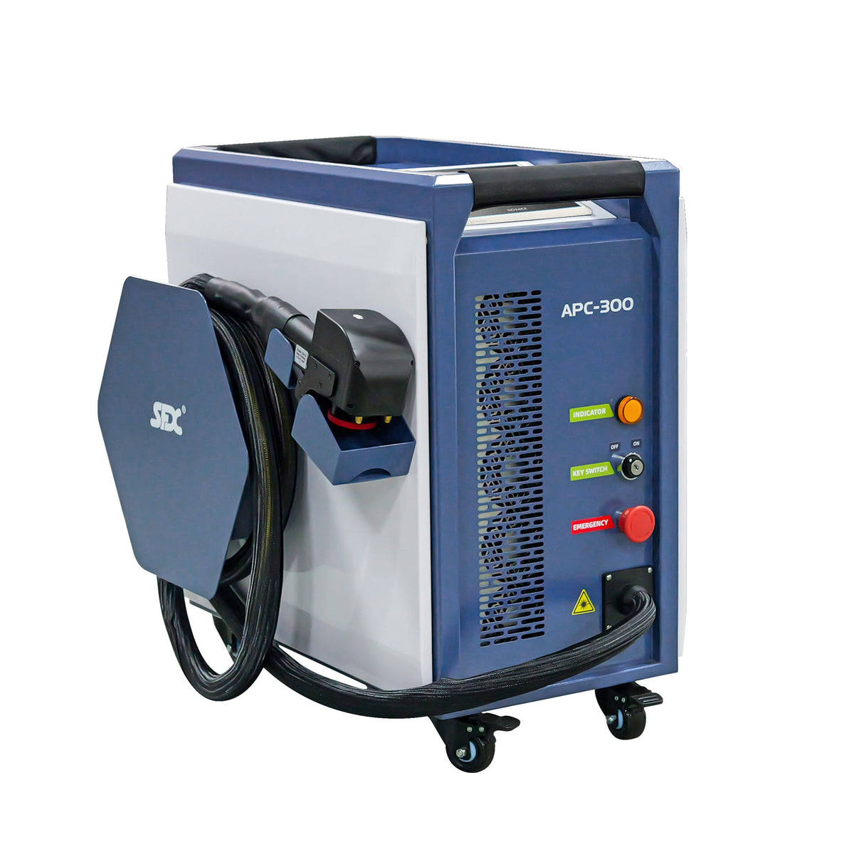 US Stock SFX APC 300W/ 500W Air-Cooled Pulsed Laser Cleaning Machine Laser Wood Stripping machine Paint Rust Plating Coating Removal Tool