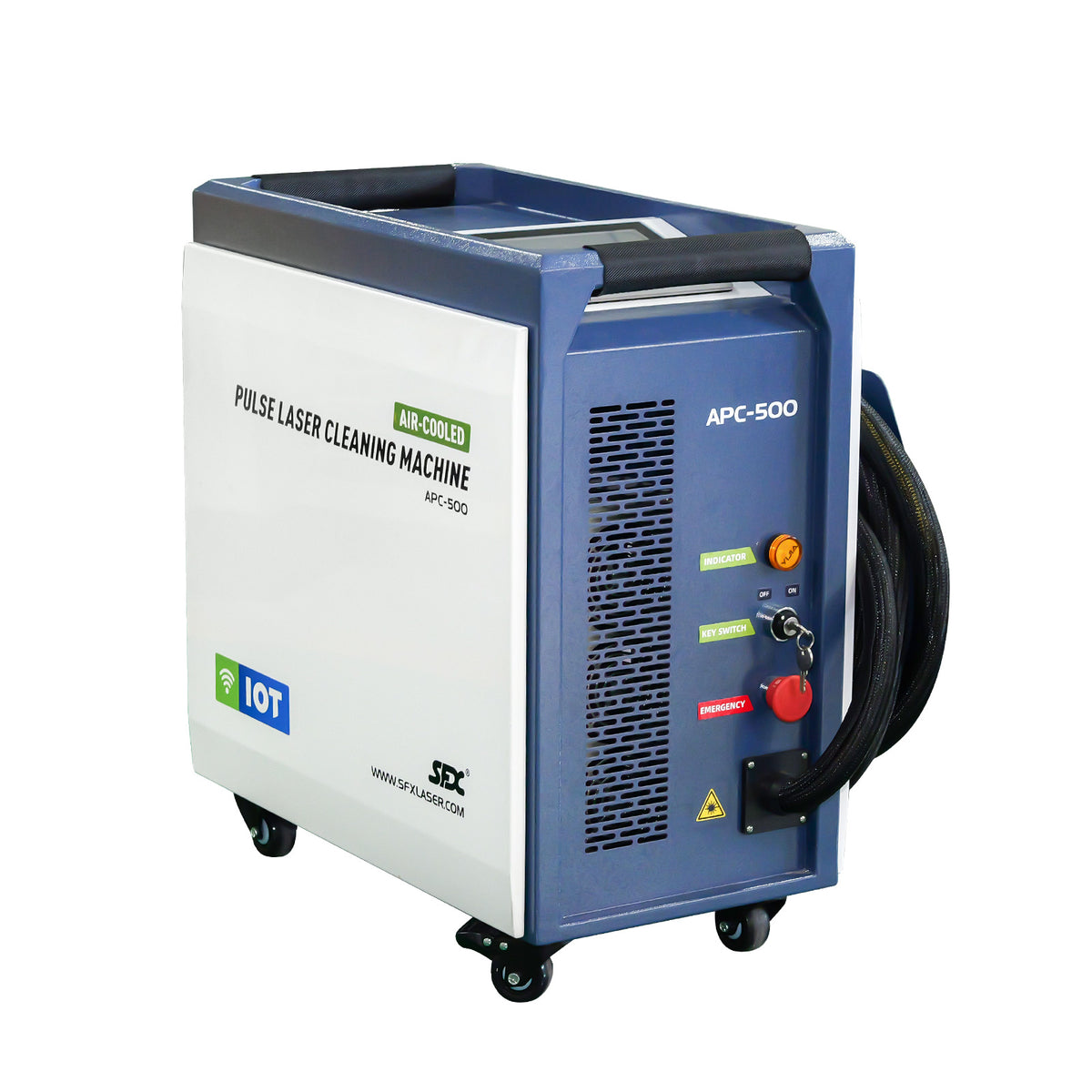 US Stock SFX APC 300W/ 500W Air-Cooled Pulsed Laser Cleaning Machine Laser Wood Stripping machine Paint Rust Plating Coating Removal Tool