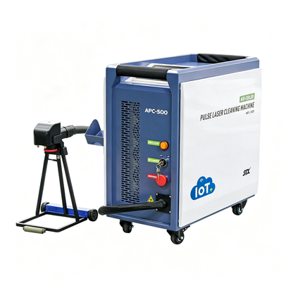 US Stock SFX APC 300W/ 500W Air-Cooled Pulsed Laser Cleaning Machine Laser Wood Stripping machine Paint Rust Plating Coating Removal Tool