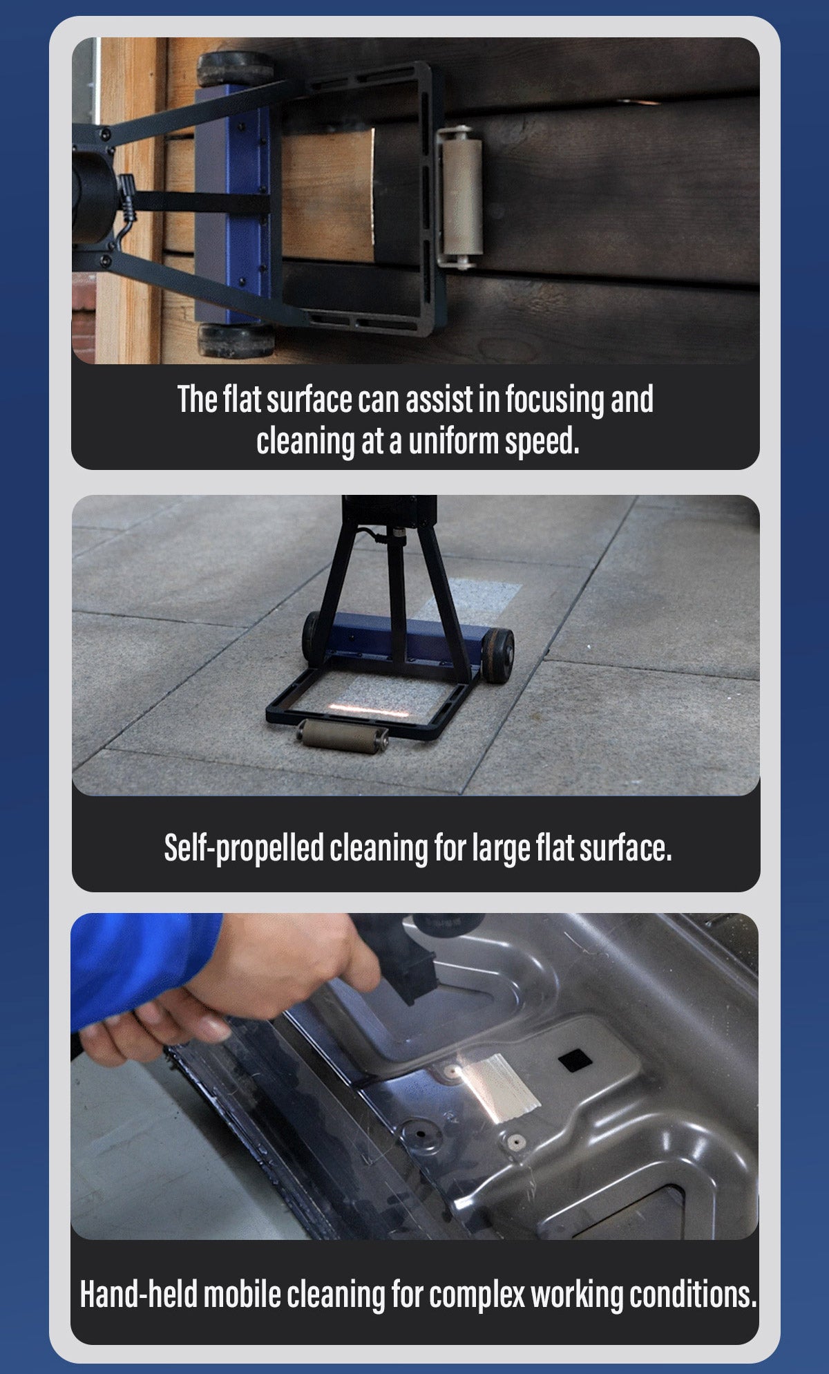 SFX Air-Cooled Pulse Laser Cleaning Machine AGC 300W 500W Laser Cleaner Rust Paint Varnish Coating Removal for Metal Wood and Stone