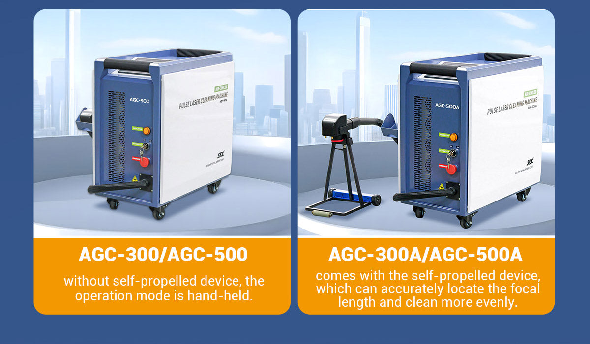 SFX Air-Cooled Pulse Laser Cleaning Machine AGC 300W 500W Laser Cleaner Rust Paint Varnish Coating Removal for Metal Wood and Stone