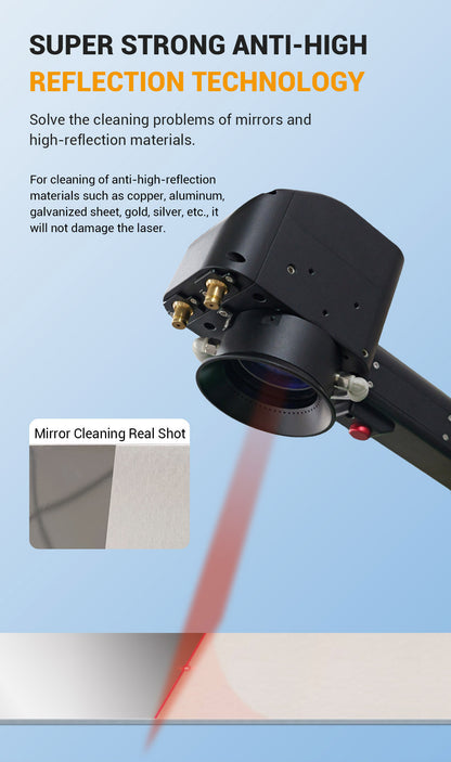 SFX Air-Cooled Pulse Laser Cleaning Machine AGC 300W 500W Laser Cleaner Rust Paint Varnish Coating Removal for Metal Wood and Stone