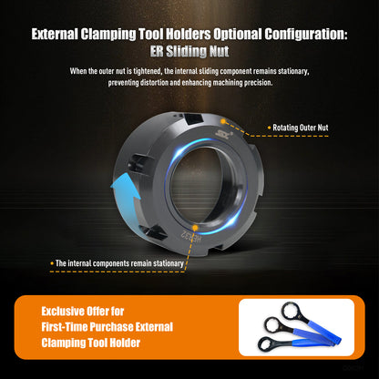 Portaherramientas accionado axial y radial BMT45 Portaherramientas de sujeción externa con motor