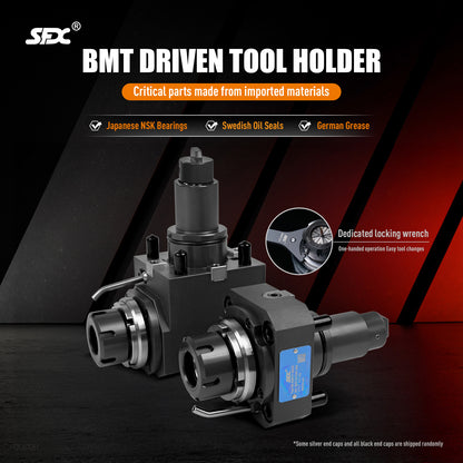 Portaherramientas accionado axial y radial BMT45 Portaherramientas de sujeción externa con motor