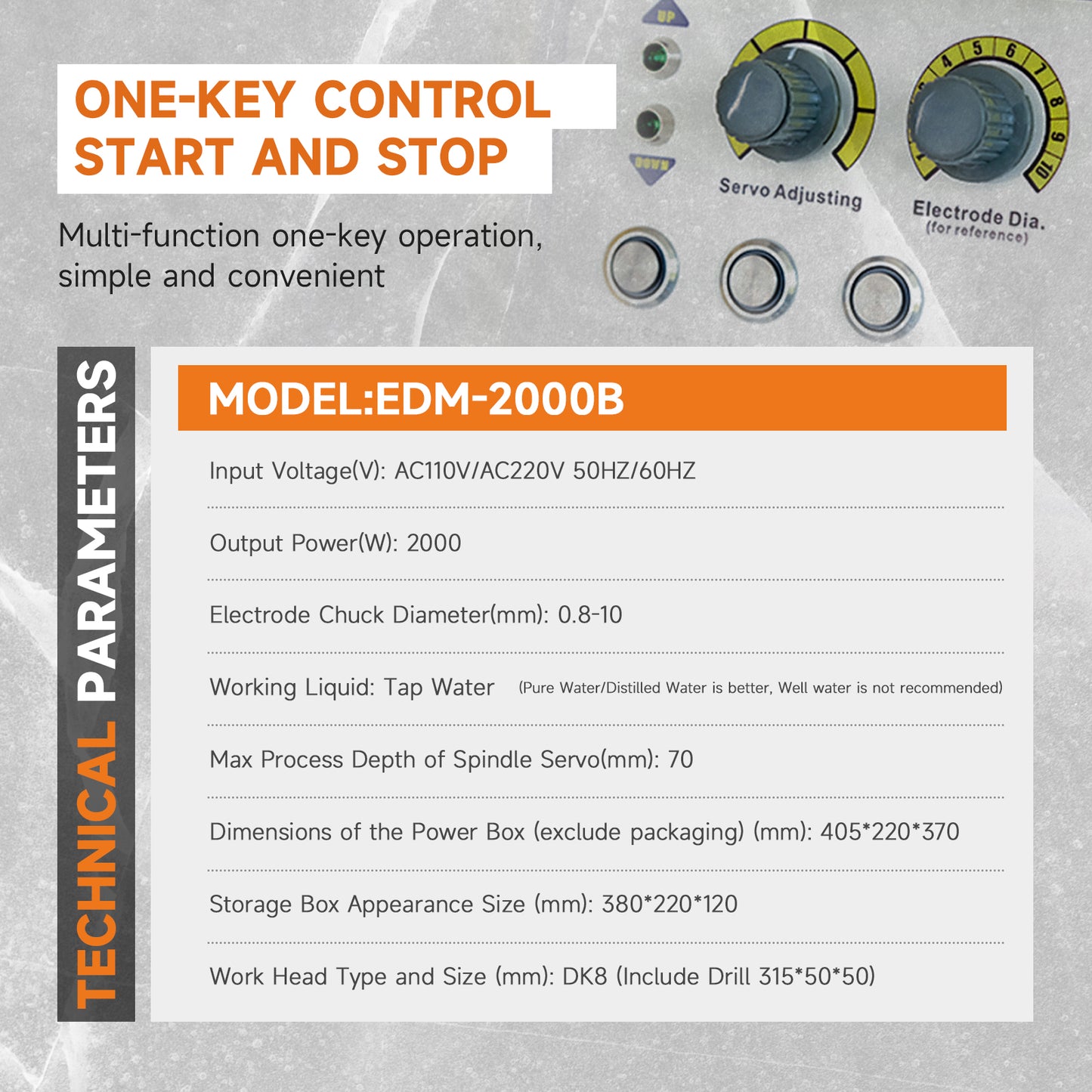 USA Stock SFX EDM-2000B Portable EDM Machine for Extracting M2-M30 Broken Screws Taps Drills Removal