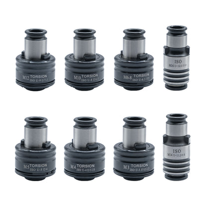 GT12 ISO Collets 8pcs Tapping Collets Chuck GT12 Tapping Adapters for M16R Tapping Machine M3 M4 M5 M6-M8 M10 M12 M14 M16