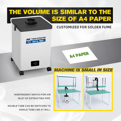 SFX 80W/ 135W Laser Fume Extractor Soldering Fume Extraction Filter Air Purifier for Engraving / Cutting Machine