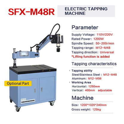 110V/220V M12-M48 SFX-M48R Electrical Tapper Machine Universal Tapping Machine