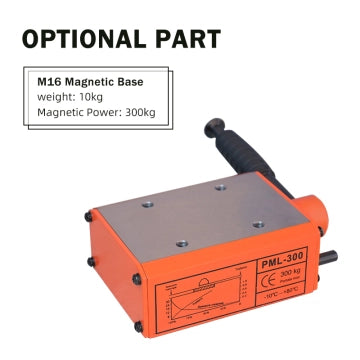 Magnetic Base for Tapping Machine Clamping Force 300Kg Mobile Base Magnet for M16R Electric Tapping Machine