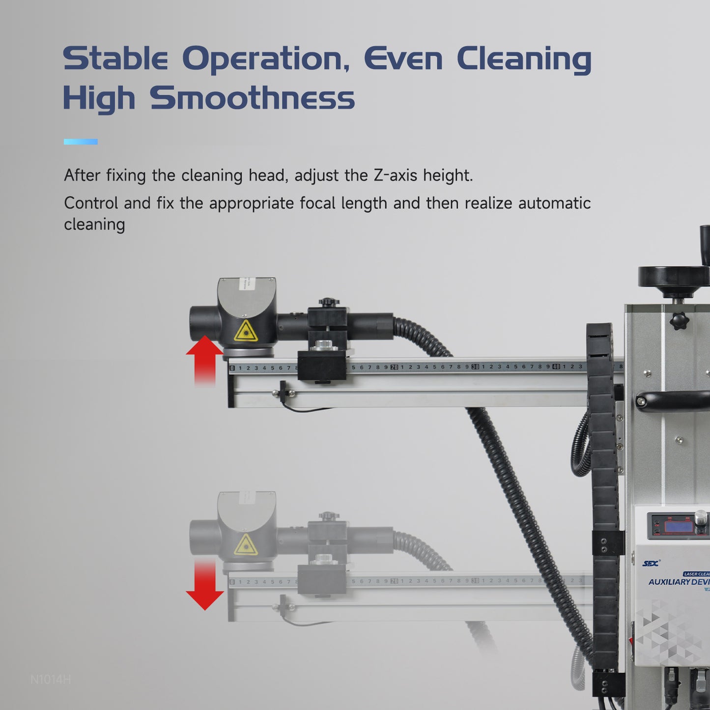 Laser Cleaning Auxiliary Device for Fiber Laser Cleaner Laser Rust Removal 60°Angle Adjustable 9 Cleaning Modes Automatic Cleaning Even Cleaning