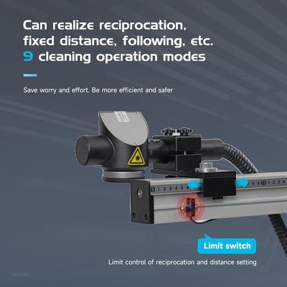 Laser Cleaning Auxiliary Device for Fiber Laser Cleaner Laser Rust Removal 60°Angle Adjustable 9 Cleaning Modes Automatic Cleaning Even Cleaning