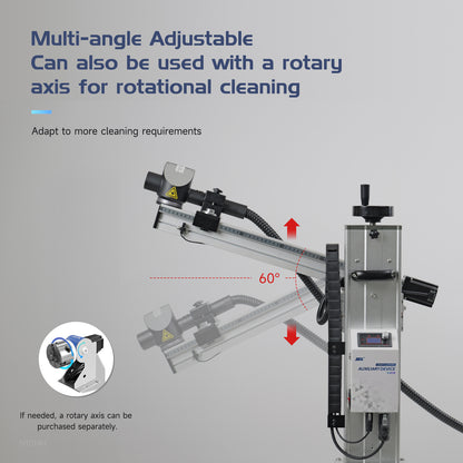 Laser Cleaning Auxiliary Device for Fiber Laser Cleaner Laser Rust Removal 60°Angle Adjustable 9 Cleaning Modes Automatic Cleaning Even Cleaning