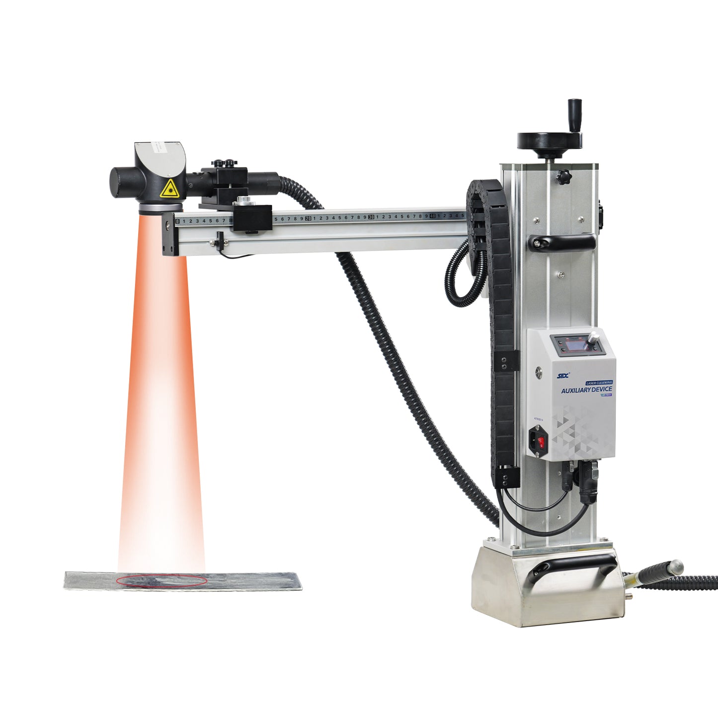 Laser Cleaning Auxiliary Device for Fiber Laser Cleaner Laser Rust Removal 60°Angle Adjustable 9 Cleaning Modes Automatic Cleaning Even Cleaning
