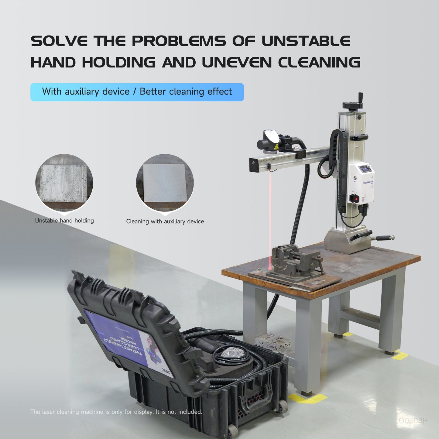 Laser Cleaning Auxiliary Device for Fiber Laser Cleaner Laser Rust Removal 60°Angle Adjustable 9 Cleaning Modes Automatic Cleaning Even Cleaning