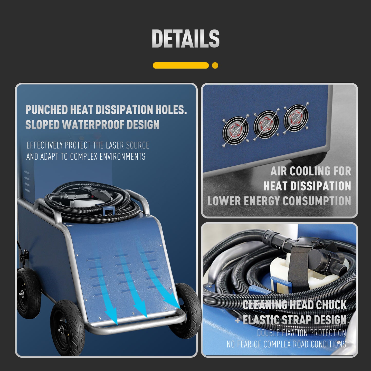 SFX Laser CGC-300 Pulse Laser Cleaner 300 Watt Pulse Laser Cleaning Machine for Metal handheld laser cleaner