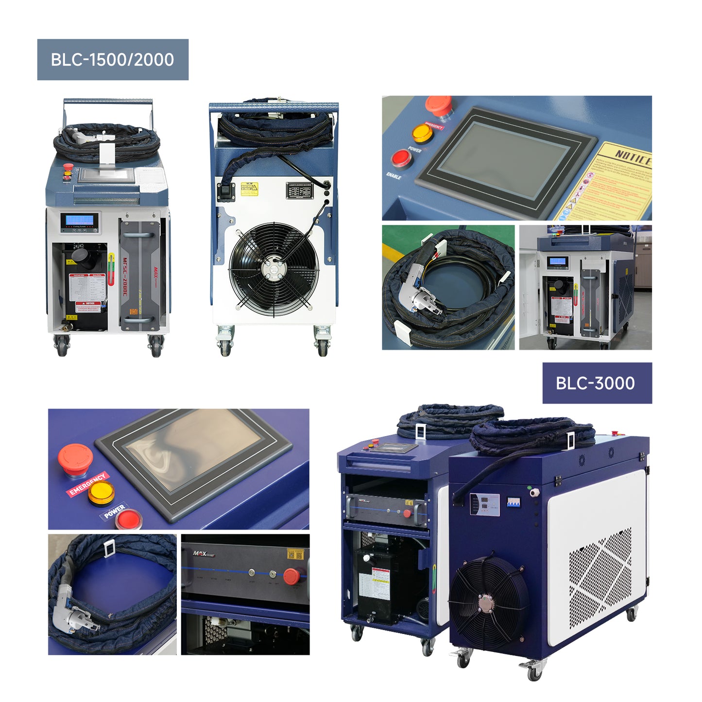 Máquina de limpieza láser integrada SFX Laser BLC-2000, 90% nueva, con eliminación de óxido y tecnología anticongelante.