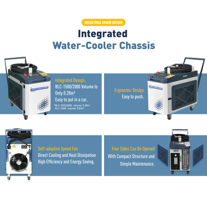 Máquina de limpieza láser integrada SFX Laser BLC-2000, 90% nueva, con eliminación de óxido y tecnología anticongelante.