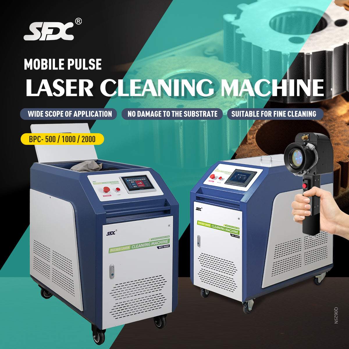 Máquina limpiadora láser SFX de 500/1000 W, sistema de limpieza láser de pulsos para recubrimiento de moldes de madera