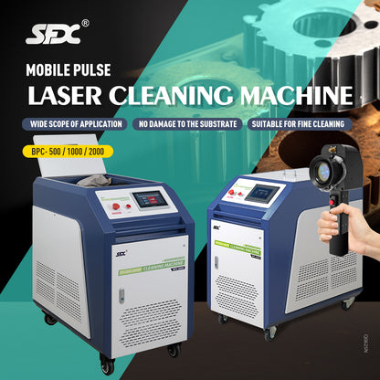 Máquina limpiadora láser SFX de 500/1000 W, sistema de limpieza láser de pulsos para recubrimiento de moldes de madera