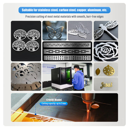SFX-2030 Air-cooled Precision Fiber Laser Cutting Machine 1200W Laser Cutter for Precision Metal Cutting