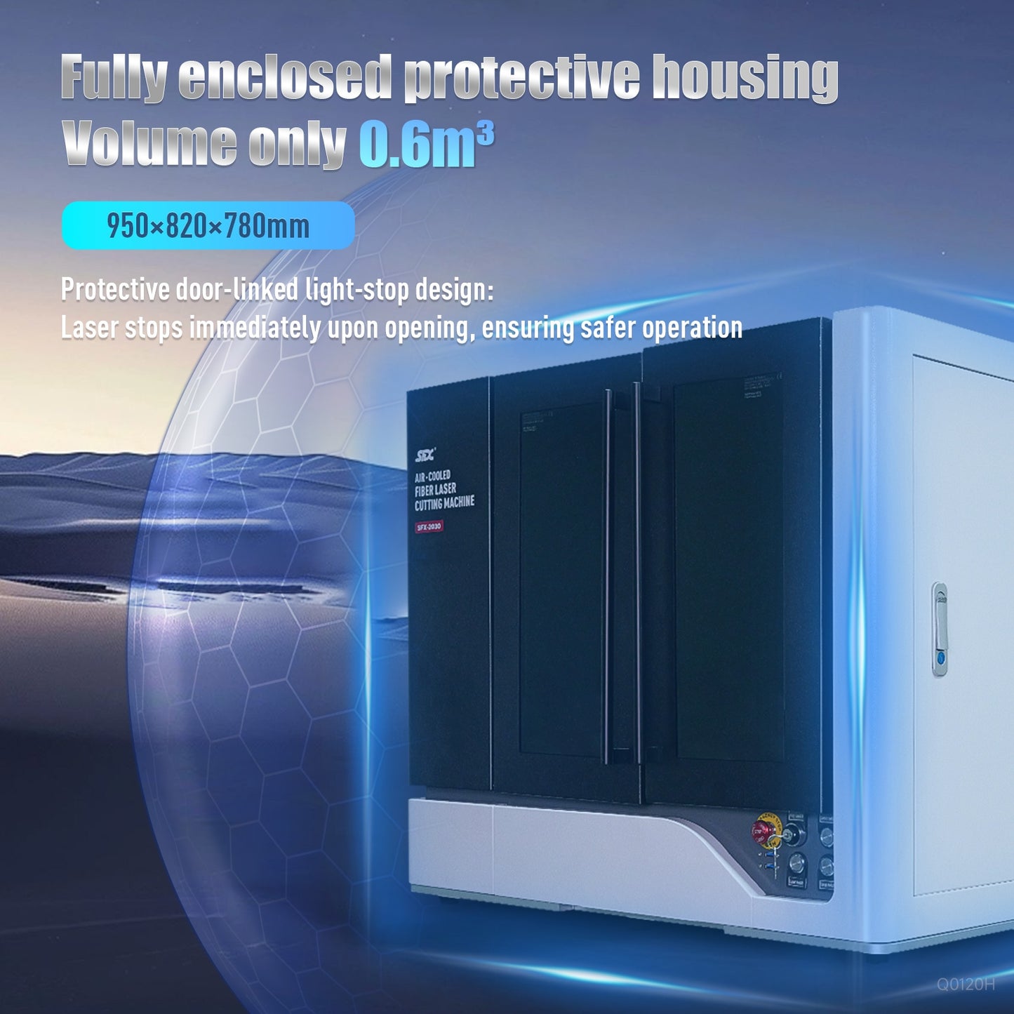 SFX-2030 Air-cooled Precision Fiber Laser Cutting Machine 1200W Laser Cutter for Precision Metal Cutting